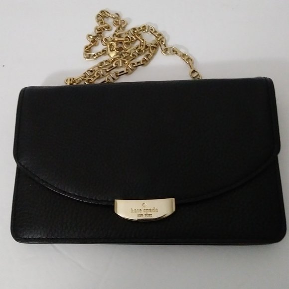 Kate Spade Black Leather Small Croosbody Bag - Picture 1 of 9